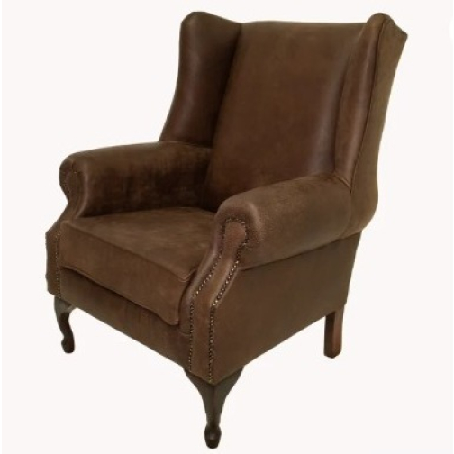 Classic Wingback -Exotic genuine Full Leather W/Brown