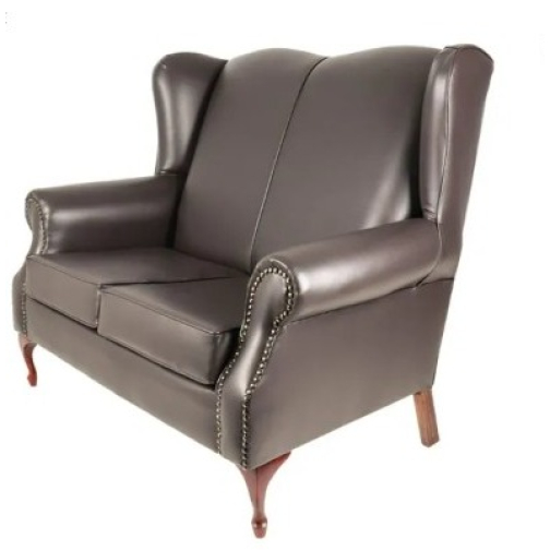 CLASSIC XL WINGBACK 2 SEATER BONDED PU BROWN