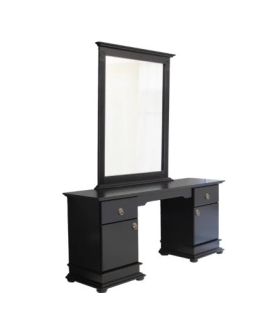 Grandeur Dress Desk + Mirror Painted Bordeaux