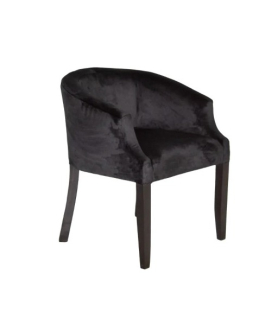 Occasional Tub Chair – Black Velvet